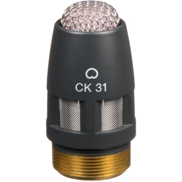 CK31 SCREW-ON CARDIOID MICROPHONE CAPSULE MODULE, ONLY FOR GN / HM MODULES, W30 WINDSCREEN INCLUDED